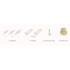 FemiCushion components displayed 3 cushion 2 holders 1 cleaning plug 1 supporter