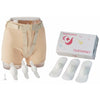 FemiCushion beige EasyZip kit components. 1 supporter, 6 cushions, 3 holders, 1 cleaning plug. and a box.