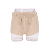 Beige FemiCushion EasyZip Supporter brief on a white background