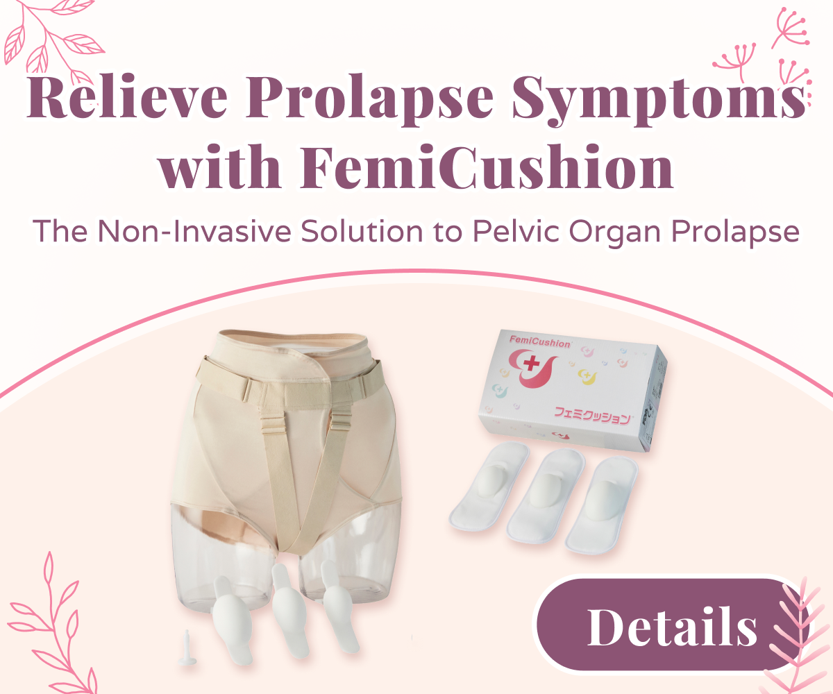 Pelvic Support Belts for Pelvic Organ Prolapse, FemiCushion